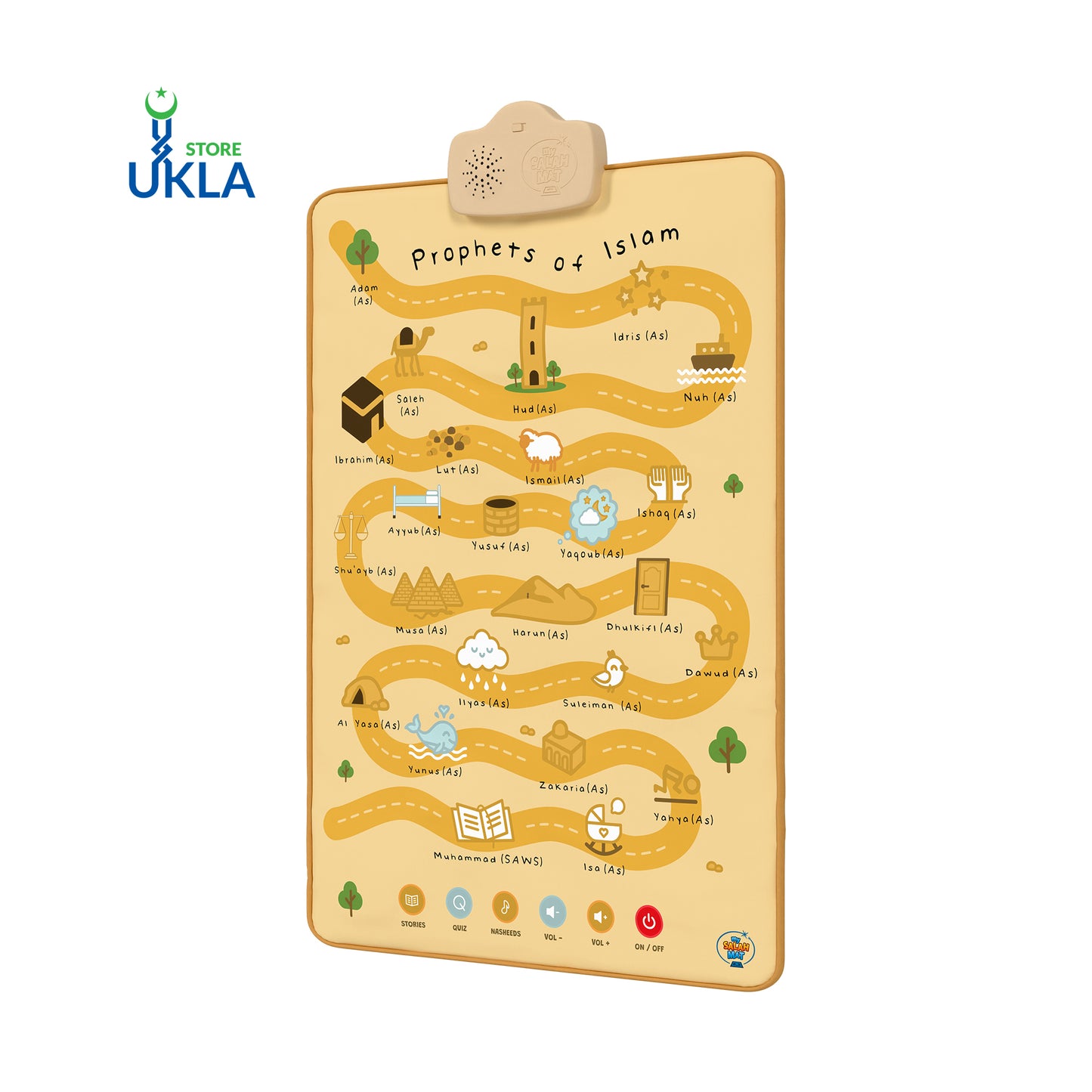 My Salah Mat Prophets of Islam Interactive Islamic Wall Art