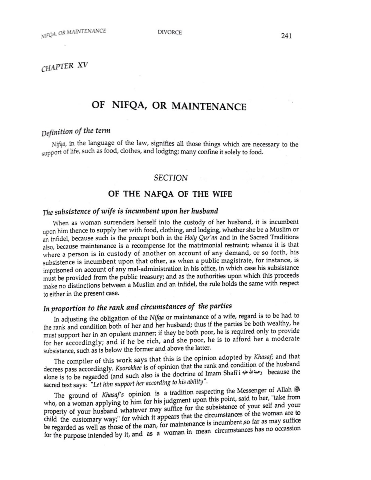 The Hidaya: Commentary on the Islamic Laws