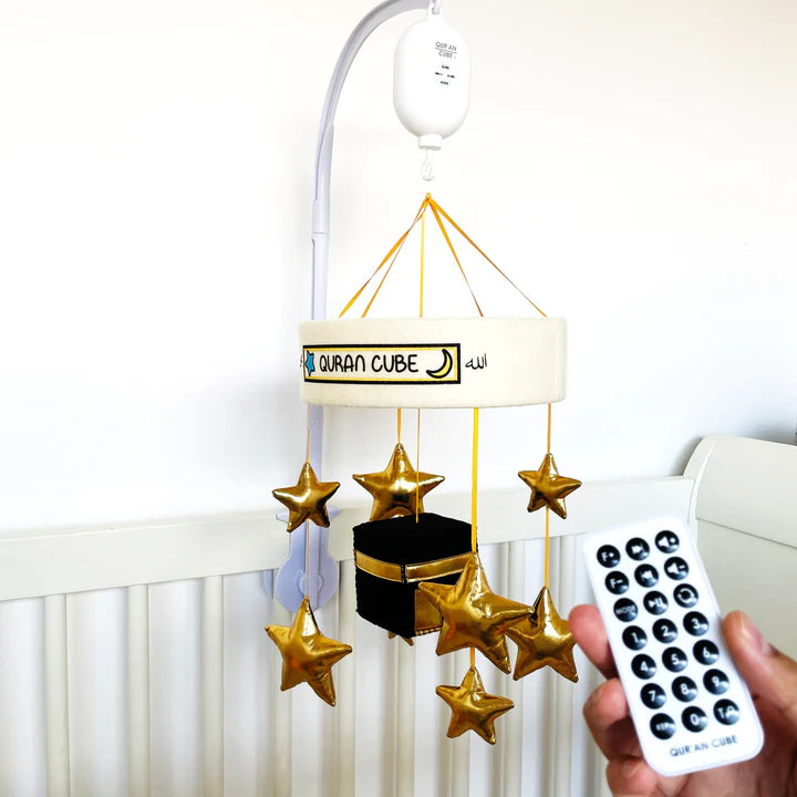 Baby Cot Mobile - Kaaba - Stars & Moon - Islamic Quran Speaker & Nasheeds Muslim Gift