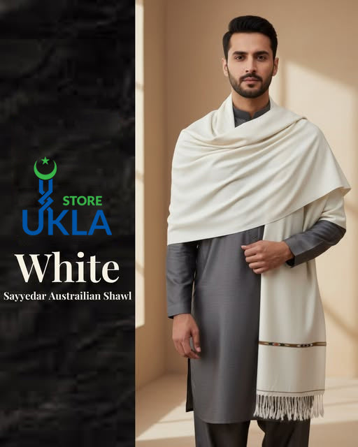 White Australian Wool Shawl