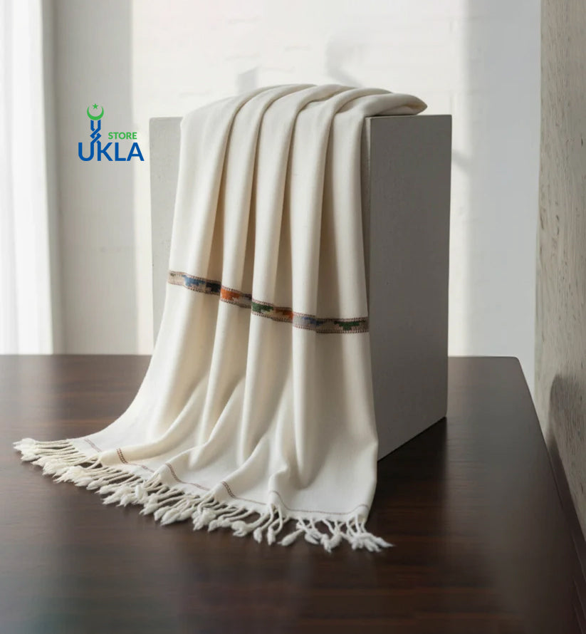 White Australian Wool Shawl