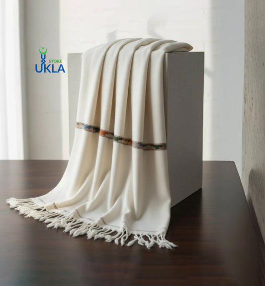 White Australian Wool Shawl