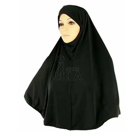 Plain One Piece Hijab Black